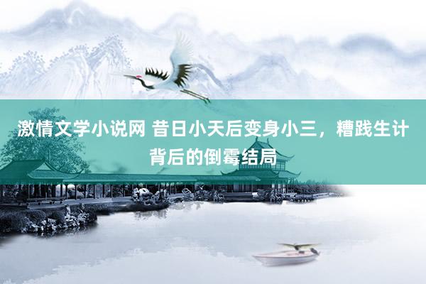 激情文学小说网 昔日小天后变身小三，糟践生计背后的倒霉结局